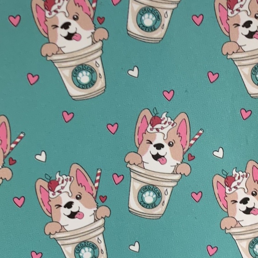 Pickle & Dot Corgi Corgiccino Oversized Plush Throw 60” x 70” NEW!
